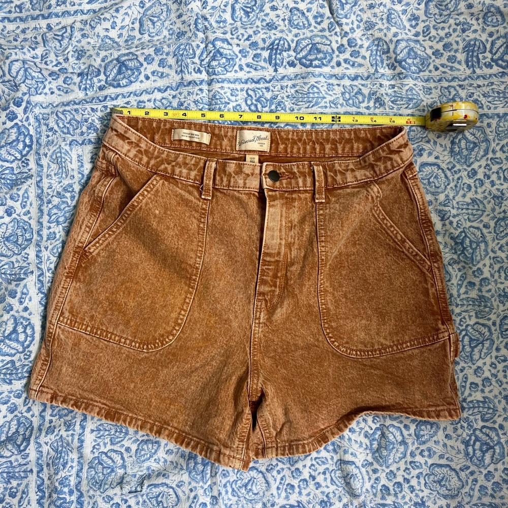 Vintage Style Brown Denim Women Shorts